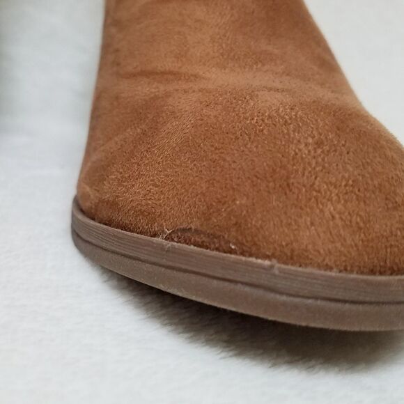 JOLIMALL Chesnut Brown Cut Out Heeled Booties 10 - Picture 12 of 13